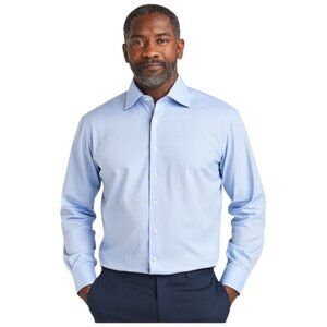 Valentino Roma 16 1/2 Long Sleeve Blue Button Down Shirt